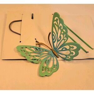 Vintage Avon Butterfly Garden Stake Blue Green Spring Summer Planter Decor